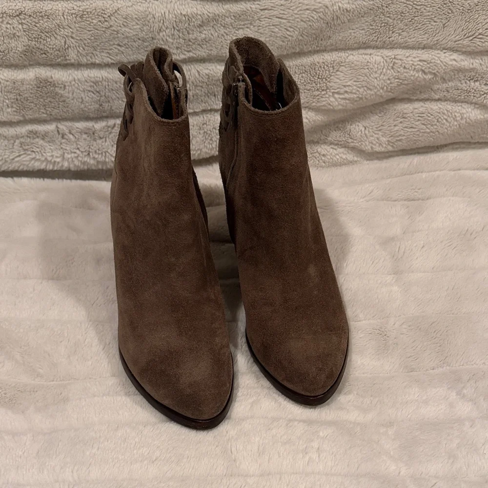 Frye Brown Suede Ankle Booties - Picture 1 of 6